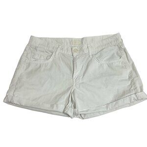 MOTHER THE DROPOUT CUFF SHORT, WHITE, S 27